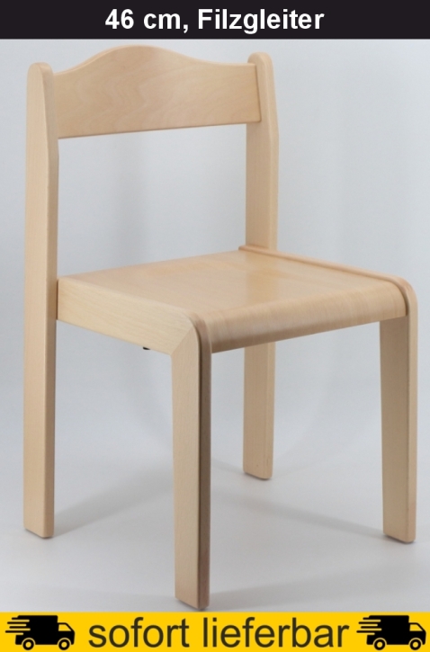 Stapelstuhl Max, Sitzhöhe 46 cm, Filzgleiter