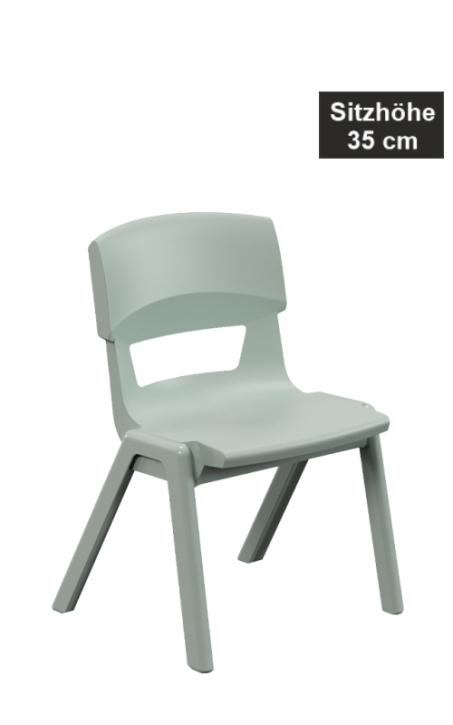 POSTURA+ Kunststoffstuhl - Sitzhöhe 35 cm, 23 Jadegrün