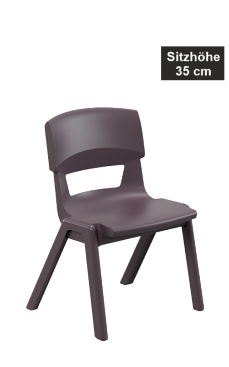 POSTURA+ Kunststoffstuhl - Sitzhöhe 35 cm, 24 Dunkelviolett