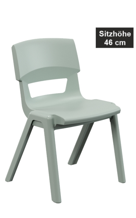 POSTURA+ Kunststoffstuhl - Sitzhöhe 46 cm, 23 Jadegrün