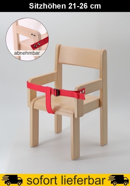 Stuhl Tim mit Armlehnen Typ 2 und Haltegurt