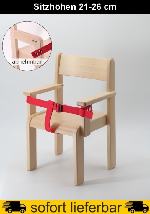 Stuhl Tim mit Armlehnen Typ 3 und Haltegurt
