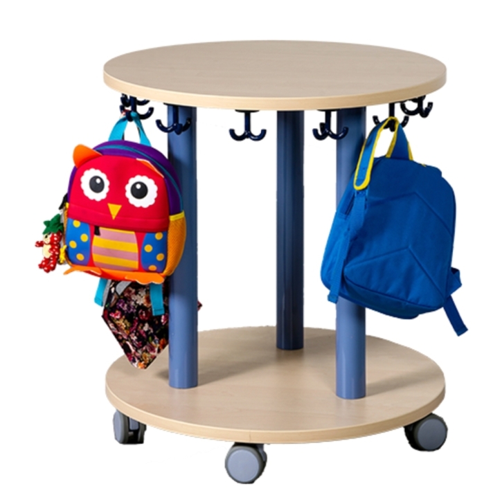 Taschenwagen rund mit 12 Dreifachhaken, Ø 70 cm, ohne Aufsatz