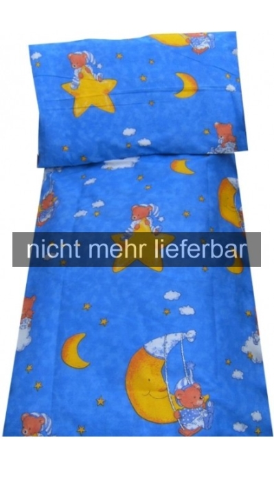 AUSVERKAUFT Bettwäsche "Teddy & Mond", Baumwolle, Garnitur 40x60 + 100x135 cm, Knopfleiste