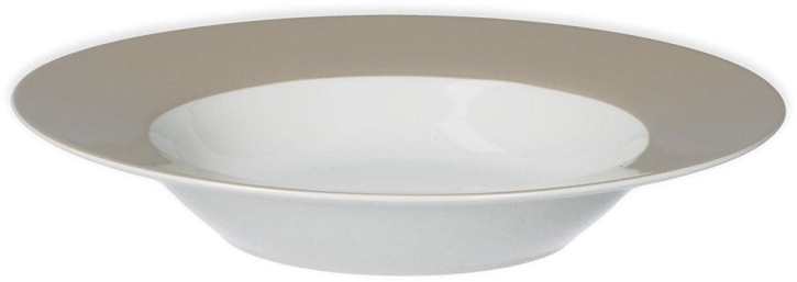 (7) Teller tief aus Porzellan, Ø 21,5 cm, TAUPE