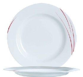 Hartglasgeschirr "Toronto" - Mittagsteller / Teller flach Ø 24 cm, H 23 mm (Farbe wählen)