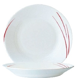 Hartglasgeschirr "Toronto" - Suppenteller / Teller tief Ø 22 cm, H 41 mm (Farbe wählen)