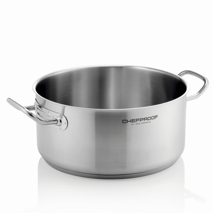 CHEFPROOF Bratentopf aus Edelstahl 18/10, 18,5 Liter, Ø x H 40 x 15 cm