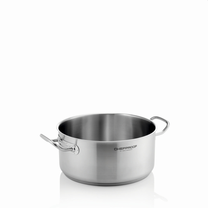 CHEFPROOF Bratentopf aus Edelstahl 18/10, 5 Liter, Ø x H 24 x 11 cm