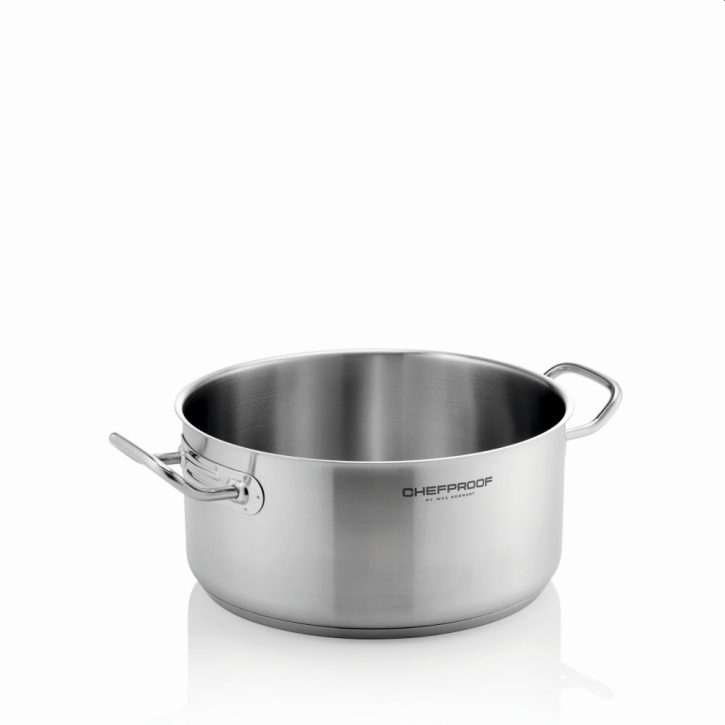 CHEFPROOF Bratentopf aus Edelstahl 18/10, 7 Liter, Ø x H 28 x 13 cm