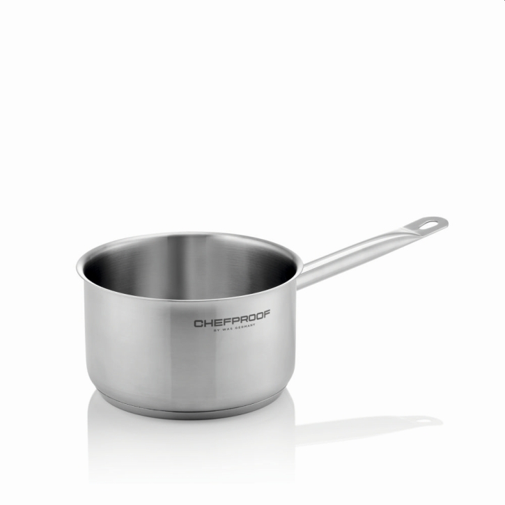 CHEFPROOF Stielkasserolle aus Edelstahl 18/10, 1,5 Liter, Ø x H 16 x 9,5 cm