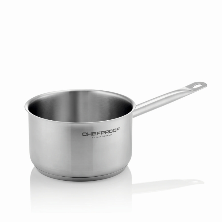 CHEFPROOF Stielkasserolle aus Edelstahl 18/10, 3 Liter, Ø x H 20 x 10,5 cm