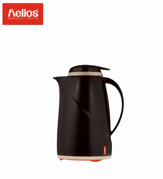 Helios Isolierkanne Wave Push, mit Drucktastenverschluss, 0,6 Liter, Cappuccino