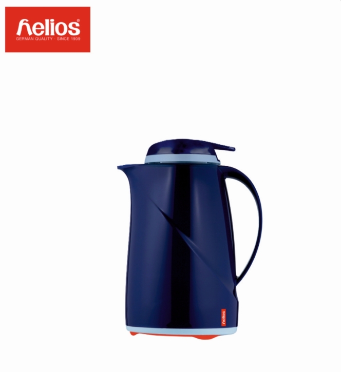 Helios Isolierkanne Wave Push, mit Drucktastenverschluss, 0,6 Liter, Dunkelblau