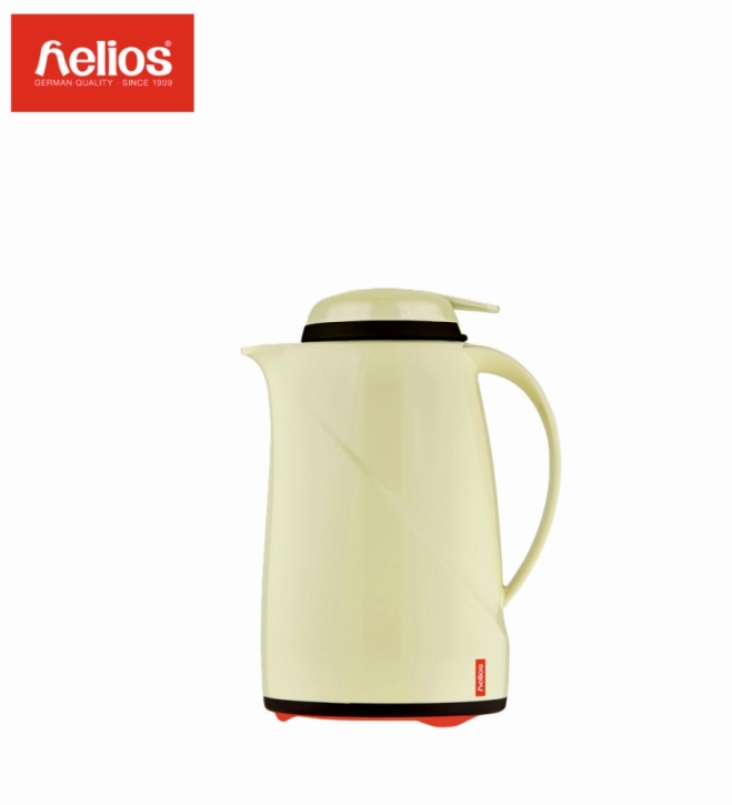 Helios Isolierkanne Wave Push, mit Drucktastenverschluss, 0,6 Liter, Vanille