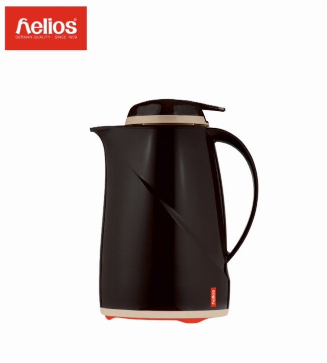 Helios Isolierkanne Wave Push, mit Drucktastenverschluss, 1 Liter, Cappuccino