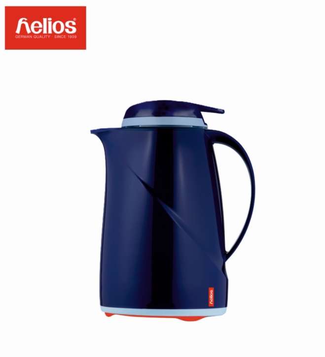 Helios Isolierkanne Wave Push, mit Drucktastenverschluss, 1 Liter, Dunkelblau