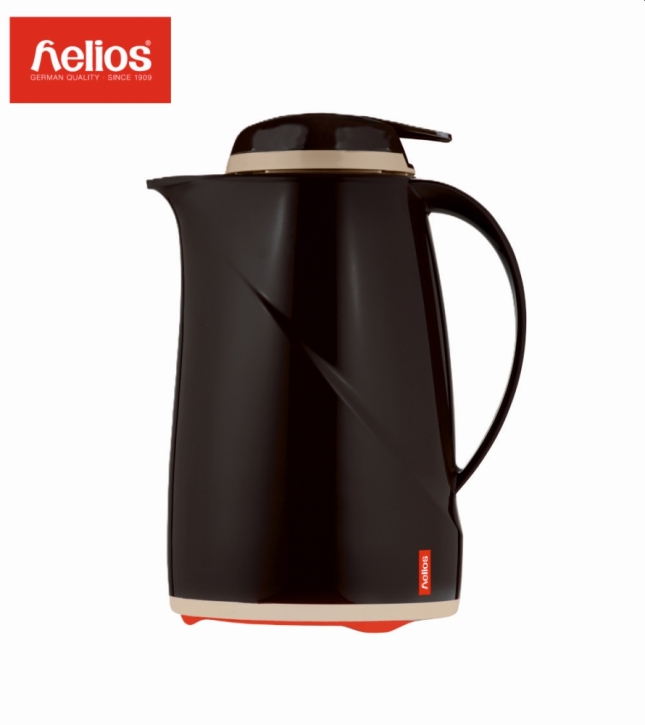 Helios Isolierkanne Wave Push, mit Drucktastenverschluss, 1,5 Liter, Cappuccino