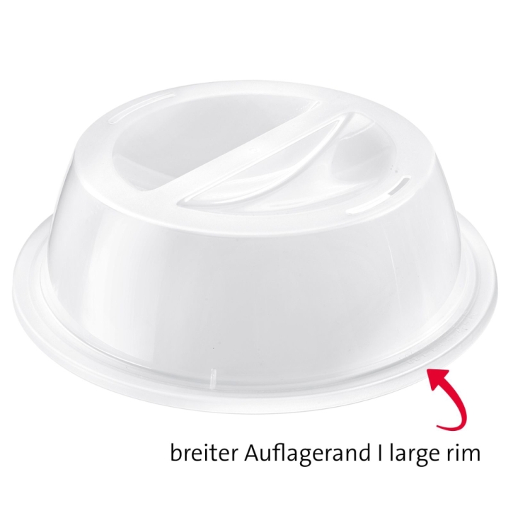Mikrowellen-Abdeckhaube, ø 27,5  x 8 cm, breiter Auflagerand