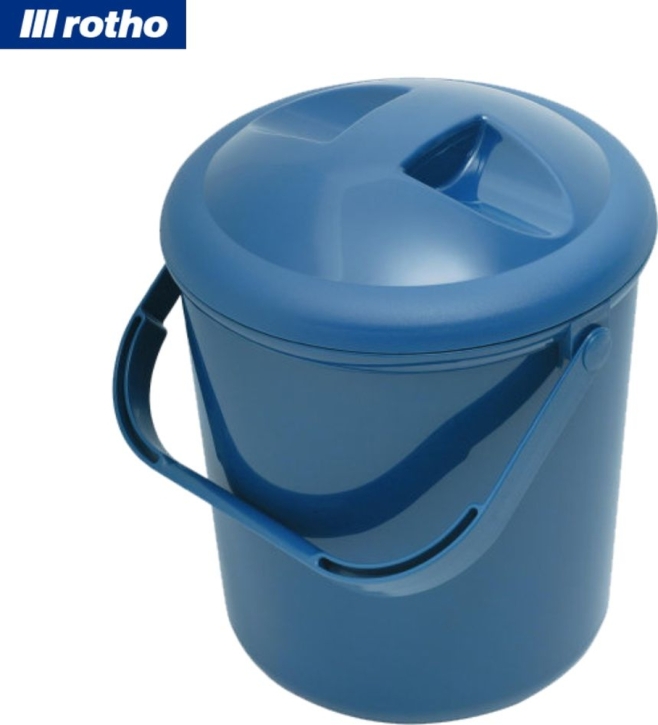 Windeleimer Bella Bambina mit Runddeckel, 10 Liter, blau, Ø/H 26 x 31,2 cm