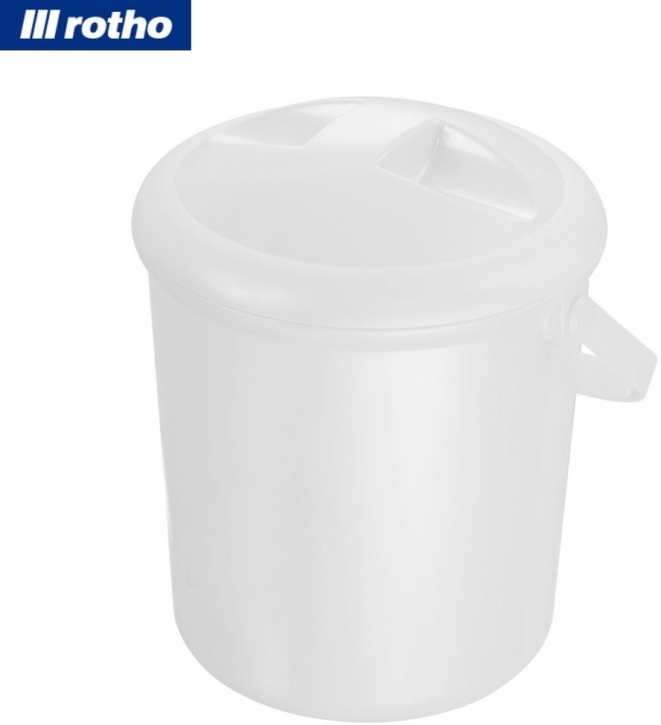 Windeleimer Bella Bambina mit Runddeckel, 10 Liter, weiß, Ø/H 26 x 31,2 cm