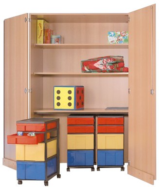 Garagenschrank mit InBoxen, B/H/T 120 x 190 x 50 cm-LEG 11