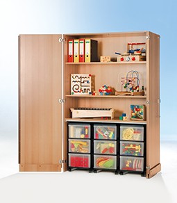 Garagenschrank mit InBoxen, B/H/T 120 x 190 x 50 cm-LEG 11BT