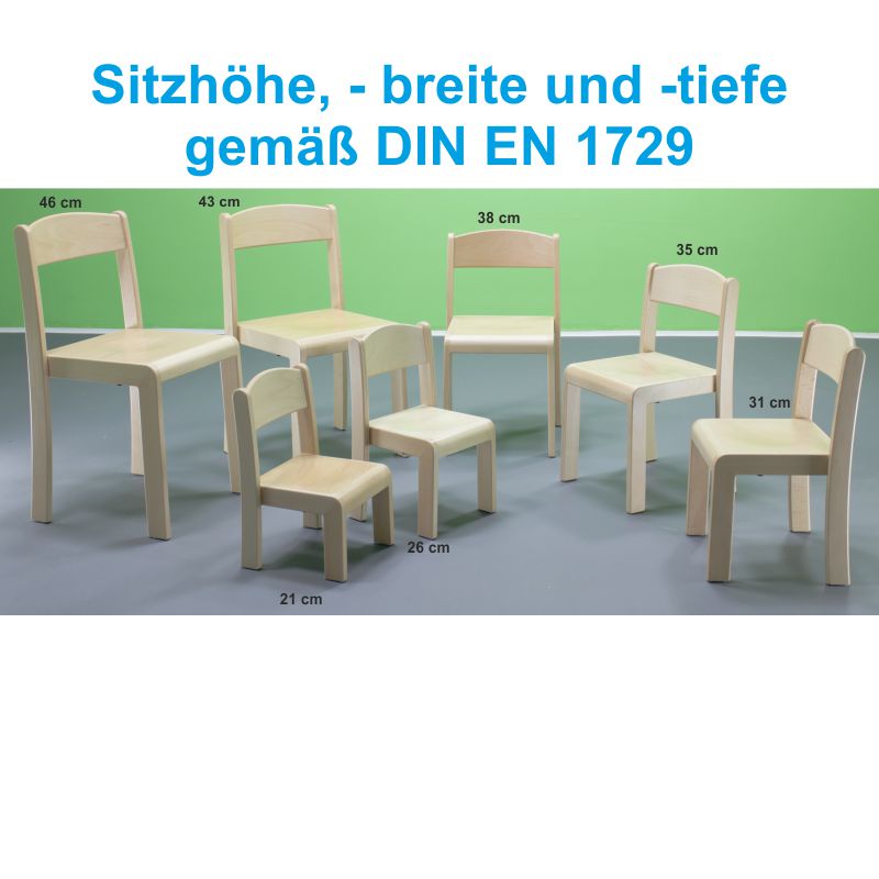 Kindergartenstuhl mit Armlehnen und Sicherheitsbügel 35 cm, 149,95 €