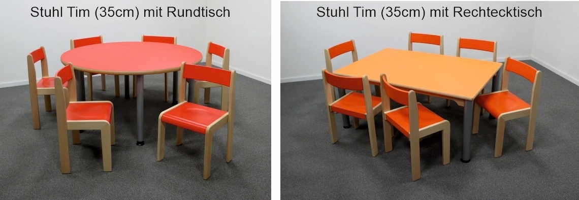 stuhl tim in farbe mit tischen in farbe