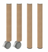 Holzbeine rund, Rollenmix}