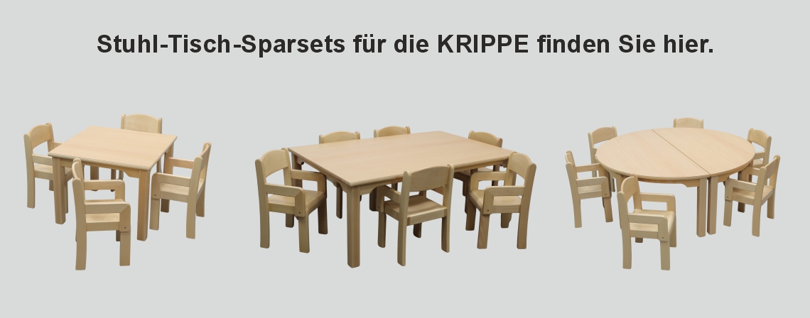 Verweis auf Stuhl-Tisch-Sparsets für Krippe