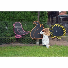 Outdoortafeln Eichhörnchen Vogel Igel 3er Set