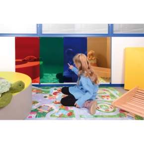 Farbige flache Spiegel 40x80 cm 4er Set