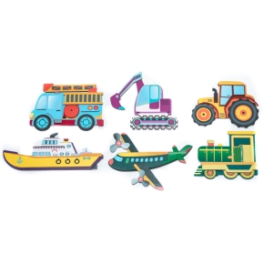 Magnetpuzzle Transport 6er Set