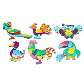 Magnetpuzzle Vögel 6er Set
