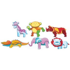 Magnetpuzzle Wildtiere 6er Set
