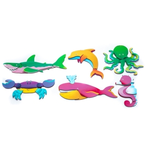 Magnetpuzzle Meerestiere 6er Set
