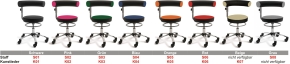 Sanus-Gesundheitsstuhl - Stoff Orange - Sitzhöhe 36-43 cm