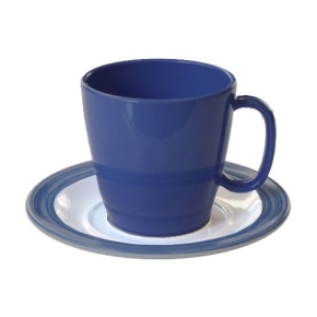 Melamin "Bistro - (3) Untertasse Ø 140 mm JEANS-DUNKELBLAU, passend zu (2) Tasse 0,20 Liter