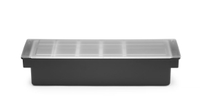 Zutatenbox – 5 Behälter, Bar up, Schwarz, B/T/H: 480 x 150 x 100 mm