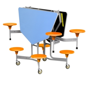 8-Sitzer hexagonal, Tischgröße 156,1 x 136,5 cm Tischhöhe 61 cm, Sitzhöhe 35 cm