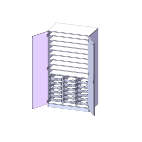 Bastelschrank, 5 Ordnerhöhen - B/H/T: 104.5x190x60 cm