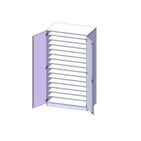 Bastelschrank, 5 Ordnerhöhen - B/H/T: 104.5x190x60 cm