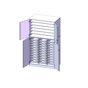 Bastelschrank, 5 Ordnerhöhen - B/H/T: 104.5x190x65 cm