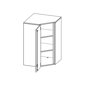 Innenecke Aufsatzschrank, 3 Ordnerhöhen, Türanschlag links - B/H/T: 70x108x70 cm