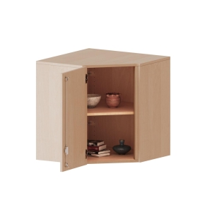 Innenecke Aufsatzschrank, 2 Ordnerhöhe, Türanschlag links - B/H/T: 80x72x80 cm