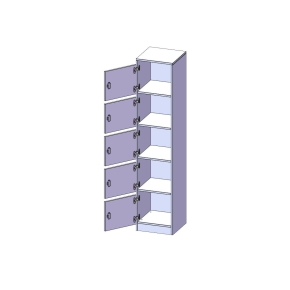 Schließfachschrank, 5 Ordnerhöhen - B/H/T: 40.5x190x50 cm