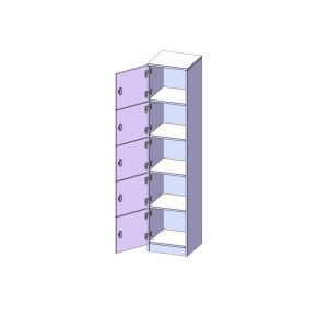 Schließfachschrank, 5 Ordnerhöhen - B/H/T: 40.5x190x40 cm