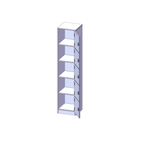 Schließfachschrank, 5 Ordnerhöhen - B/H/T: 40.5x190x50 cm