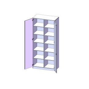 Schrank, 6 Ordnerhöhen - B/H/T: 100x226x60 cm